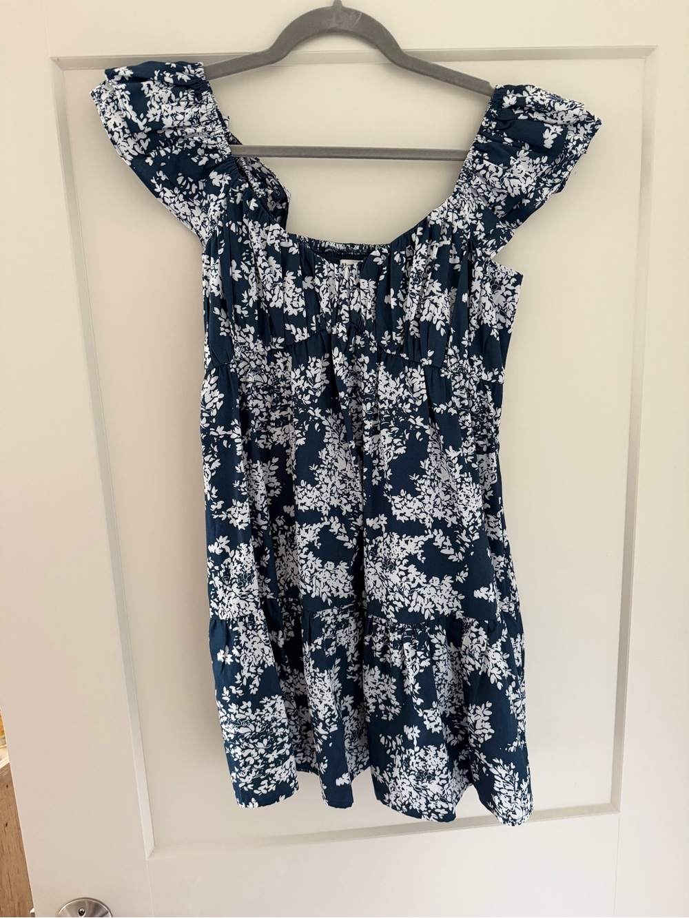Navy Blue Floral Dress